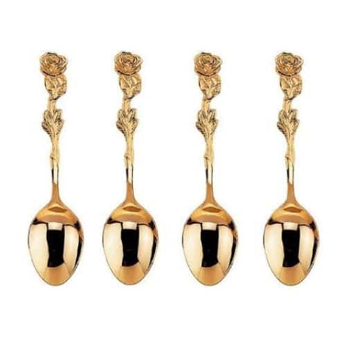 Gold Plated Rose Demi Spoon