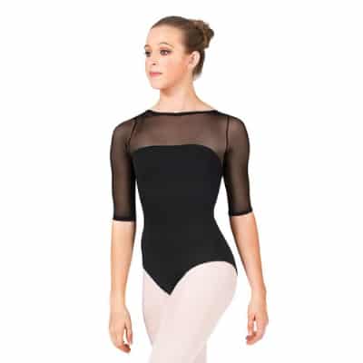Natalie Dancewear Mesh Sleeve Leotard