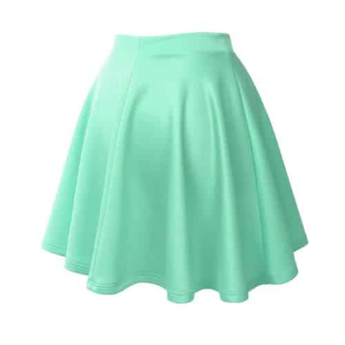 LE3NO Basic Flare Skater Skirt