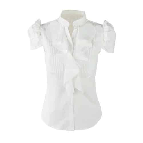 Short Sleeve Business Ruffle Shirt