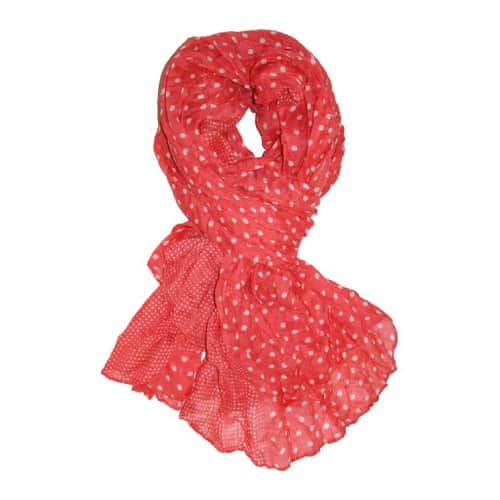 Polka-Dot Crinkle Scarf