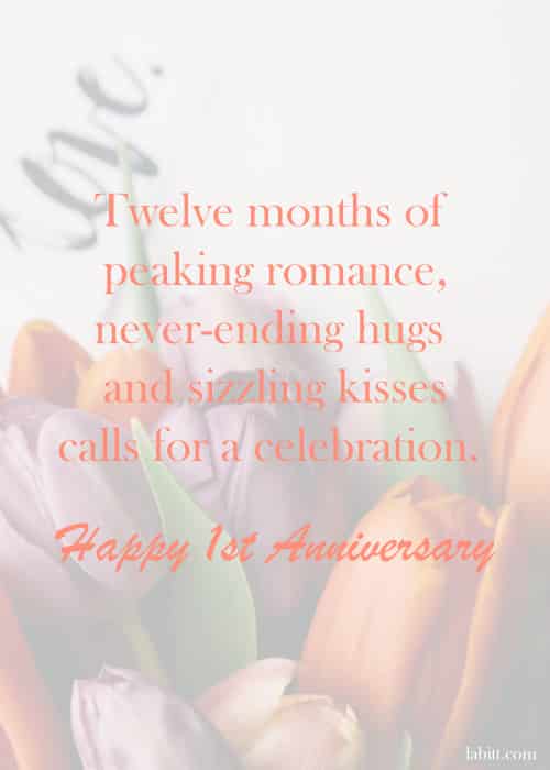 First Wedding Anniversary Wishes