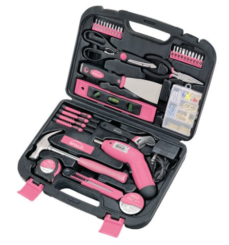 135-Piece Household Pink Tool Kit