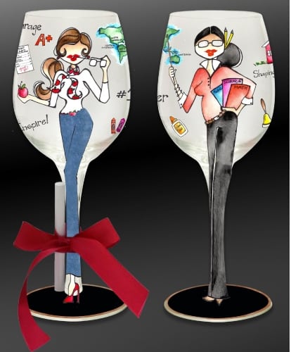 Bottom's Up Shaping Our Future Wine Glass