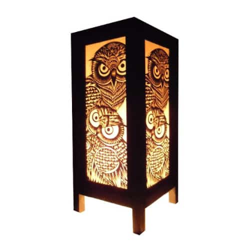 Thai Vintage Night Owl Paper Lamp 