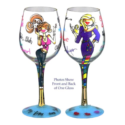 Through Thick and Thin Wine Glass