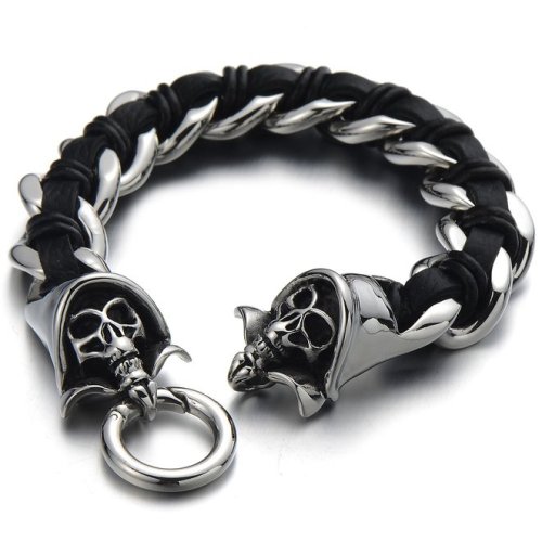 Skull Curb Chain Bracelet