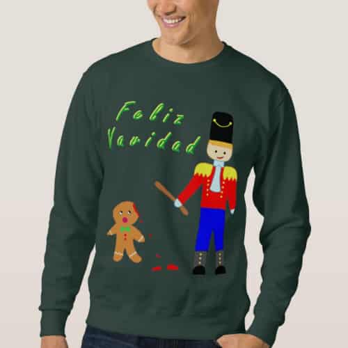 gift ideas for parents who have everything | feliz navidad gingerdead man sweater 