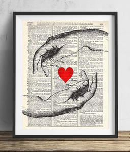 long-distance gifts for boyfriend | hands of love poster