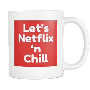 long-distance gifts for boyfriend | let's netflix 'n chill naughty coffee mug 