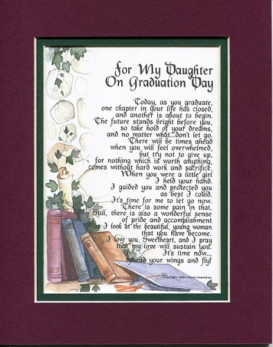 college graduation gift ideas for her - Daughter Graduation Day Poem