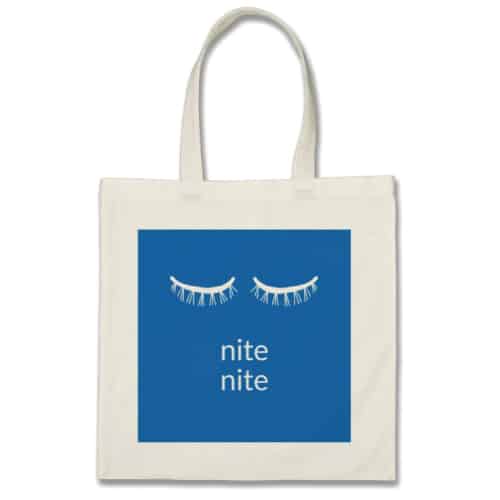 eyelash graphic nite nite tote