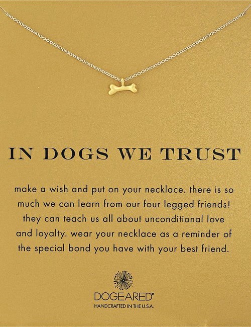 in dogs we trust necklace