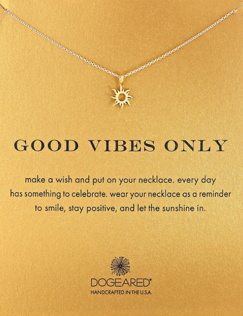 good vibes only the sun pendant necklace