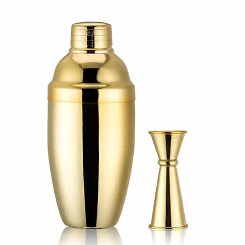 golden cocktail shaker set | hostess gifts