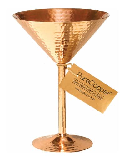 copper martini glass | hostess gifts