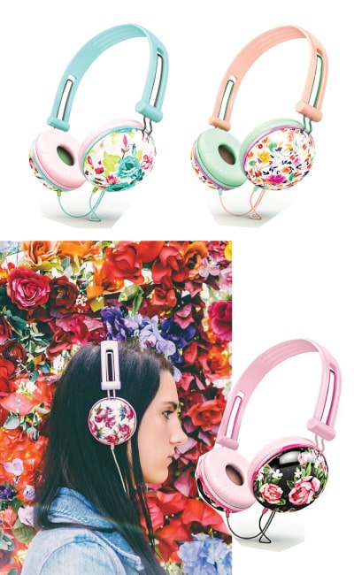 Ankit Pastel Floral Headphones