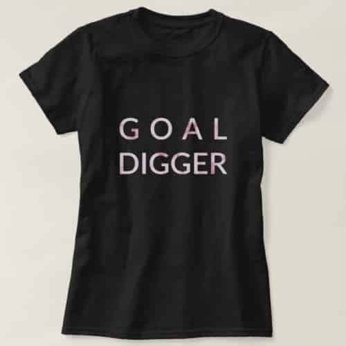Goal Digger Pink Marble T-Shirt