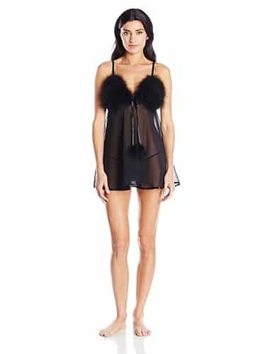 Betsey Johnson Feather and Chiffon Babydoll