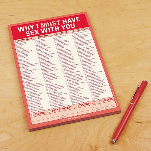 Why I Must Have Sex With You Writing Pad