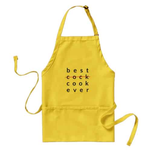 Best Cock Ever Apron. 15 Year Wedding Anniversary Gift Ideas for Him, for Husband. Men Gifts for Guys.