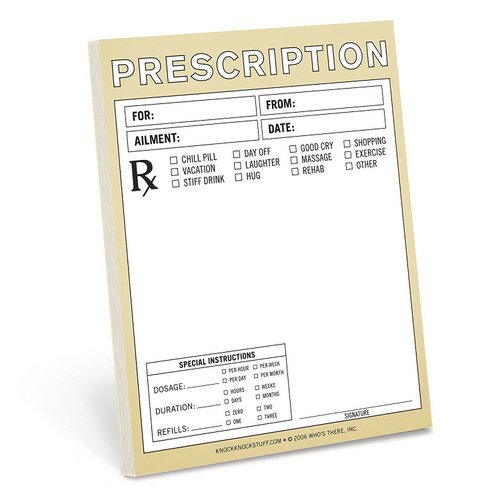 Knock Knock Funny Prescription Note