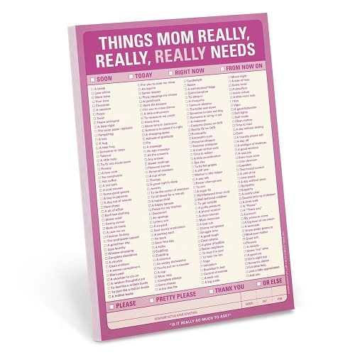 knock knock what mom really needs note pad