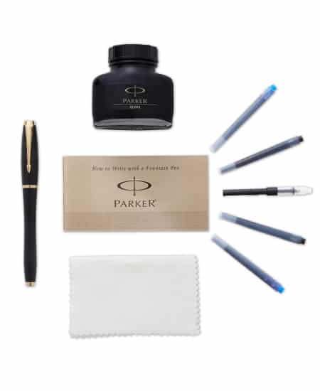 high school graduation gift idea for guys - Parker Urban Black and Gold Fountain Pen Kit