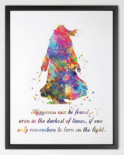 Dumbledore Harry Potter Inspired Watercolor Poster