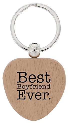 best boyfriend ever wooden keychain