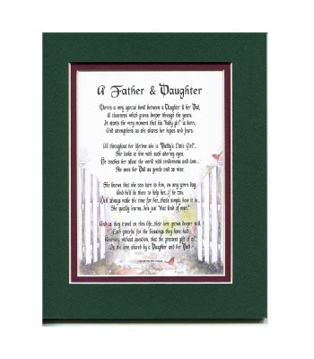 Father Daughter Poem for Father's Day. Great Gift from Daughter.