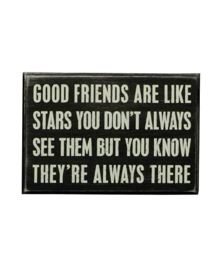 Good Friends Box Sign | Happy Best Friend Day! Best Friendship Gift Ideas