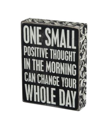 Primitives by Kathy Positive Thought Box Sign. Great Father's Day Gift from Daughter.