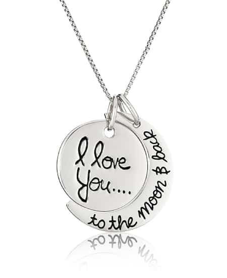 I Love You to The Moon And Back Pendant Necklace | Happy Best Friend Day! Best Friendship Gift Ideas