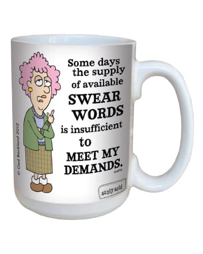 aunty acid swear word supply mug