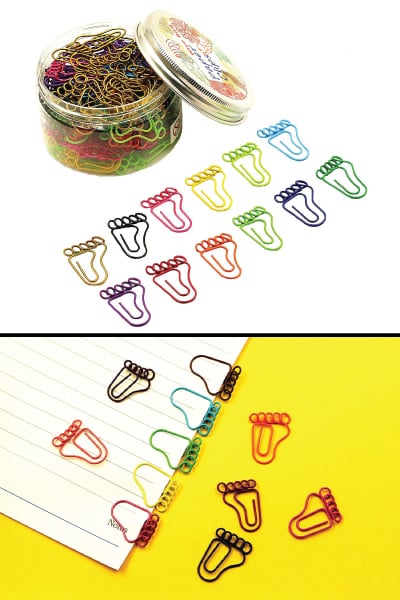 footprint paper clips