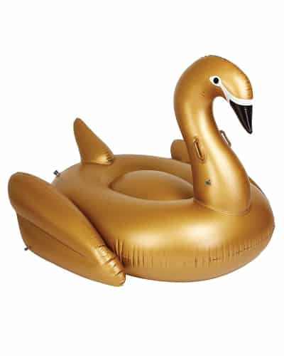 Glamorous Gold Swan Pool Float