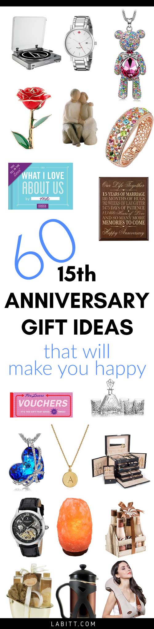 15th Wedding Anniversary Gift Ideas for Her