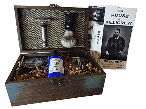 Vintage Shave Kit. 15 Year Wedding Anniversary Gift Ideas for Him, for Husband. Men Gifts for Guys.