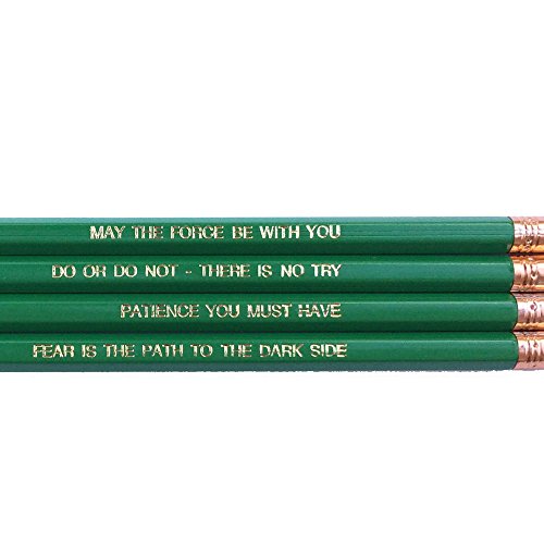 Yoda Star Wars Quotes Pencil Set - Green