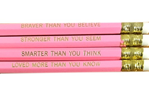 Winnie the Pooh Quotes Pencil Set - Pink