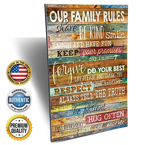 Marla Rae Our Family Rules Wall Sign - Grandparents Gift
