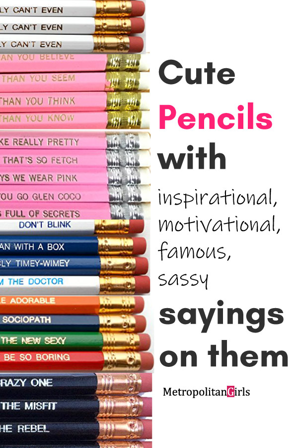 cute pencils with meaningful sayings on them