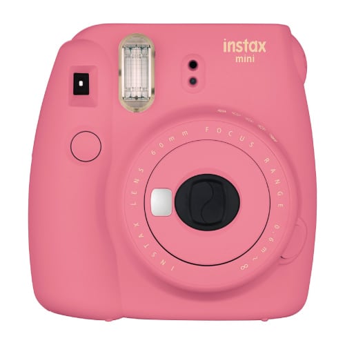 Whats in my backpack? Fujifilm Instax Mini 9 Instant Camera in flamingo pink.