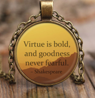 William Shakespeare quote on virtue and life - meaningful gifts for teen boys