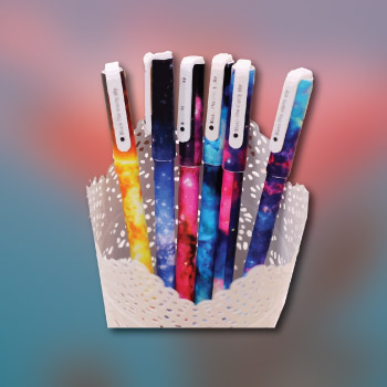 cute galaxy themed stationery - pen