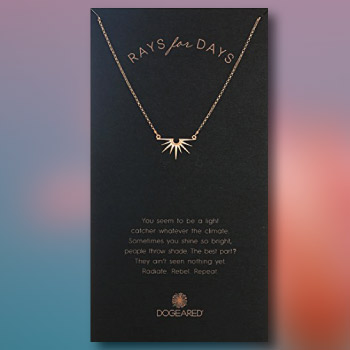dogeared inspirational necklace rays for days