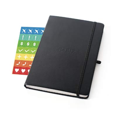 personal planner with productivity stickers. minimalist back to school supplies. first day of school packing list.