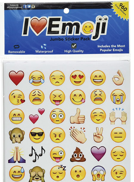 20 Emoji Back to School Supplies. Emoji stickers.