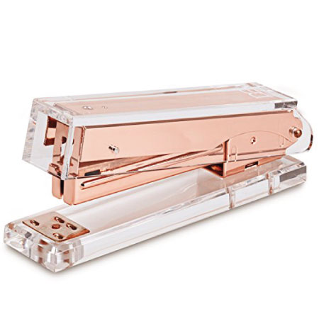 Rose Gold Clear Stapler - Cute Back to School Supplies for Girls